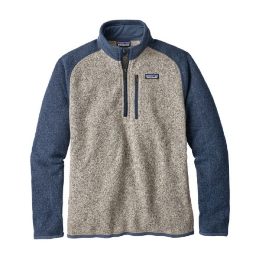 Patagonia Better Sweater Quarter Zip in Blue/Tan